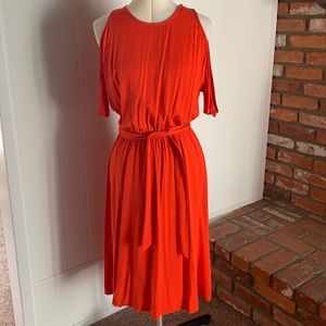 JustFab Cold Shoulder Midi Dress (S)